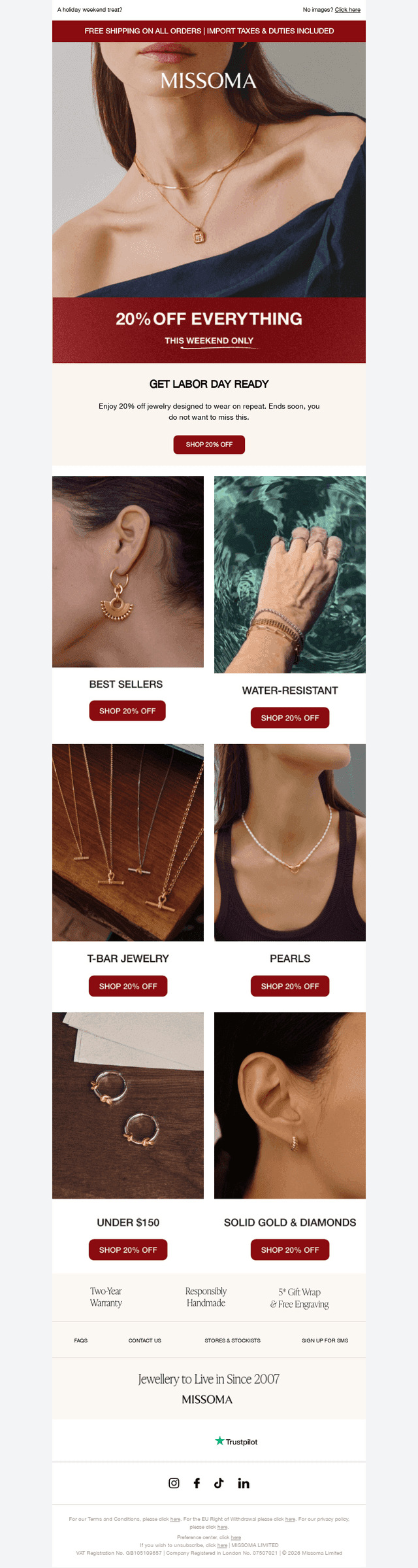 20% off everything ends soon