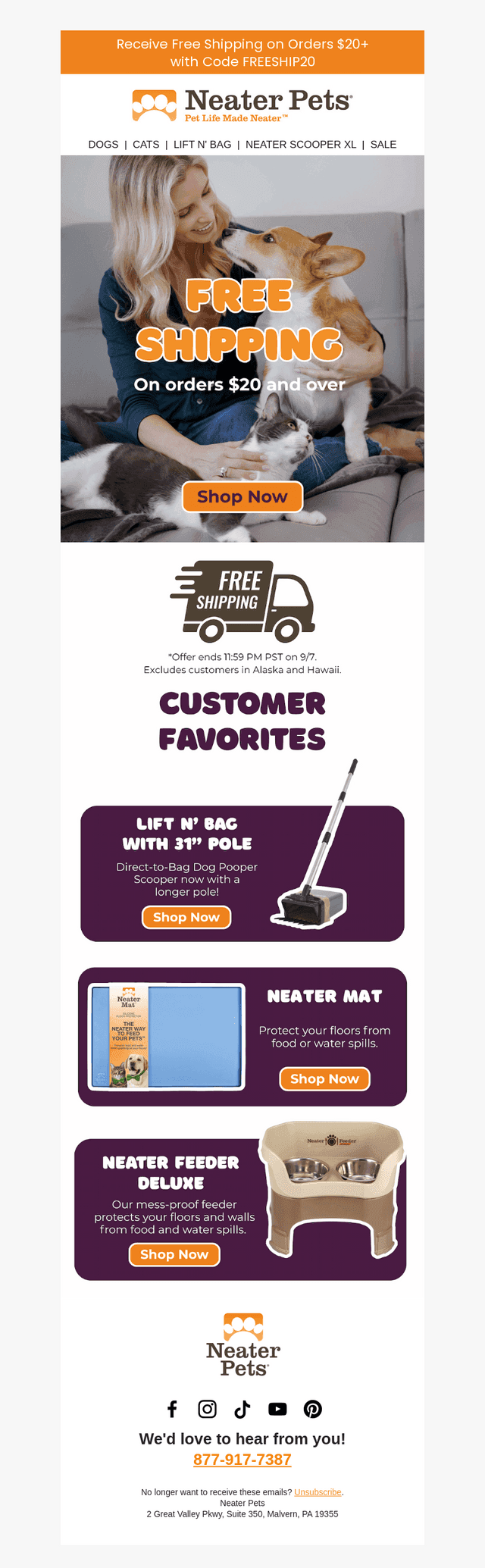 Neater Pets email from Sat, Sep 5, 2026