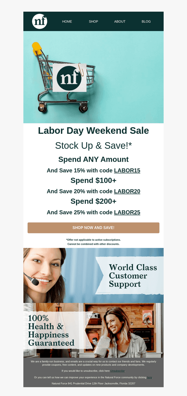 Natural Force email from Sat, Sep 5, 2026
