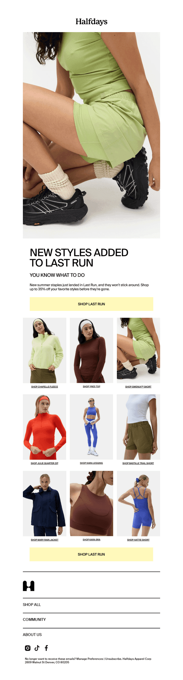 PSA: New Styles Added to Last Run