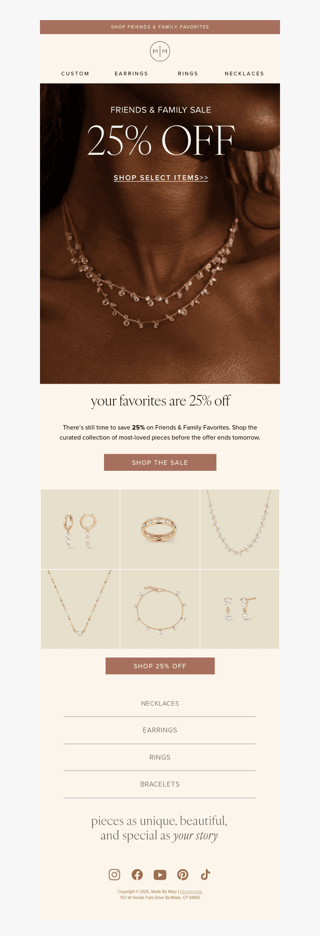 25% Off Ends Tomorrow