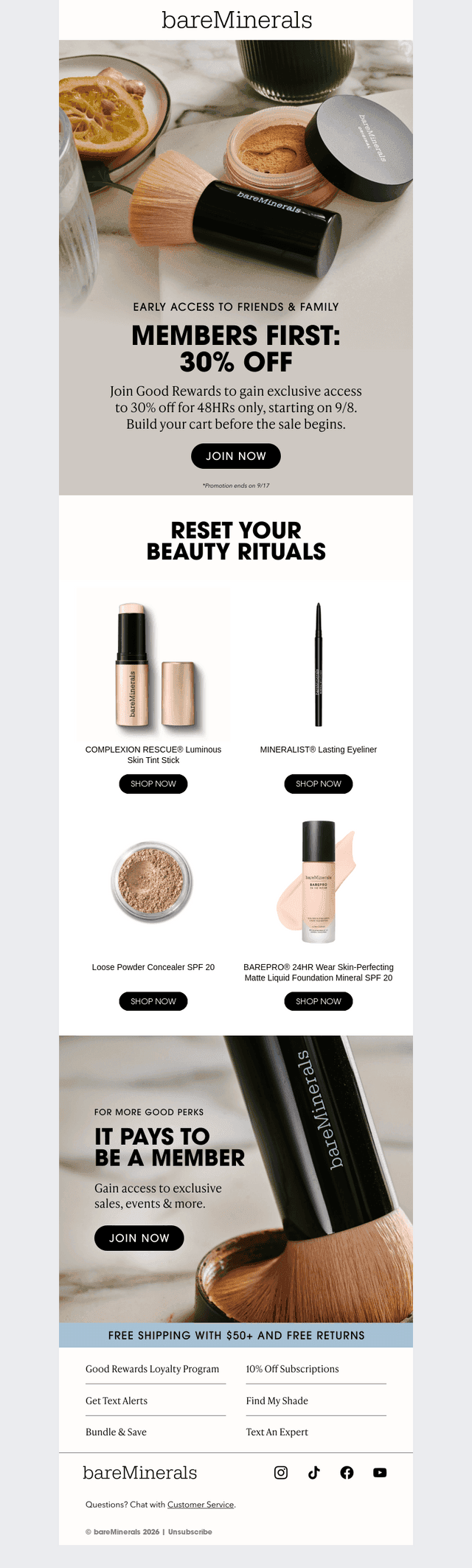 bareMinerals email from Sun, Sep 6, 2026