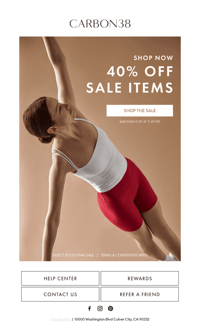 ENDING SOON! 40% OFF ALREADY MARKED DOWN ITEMS