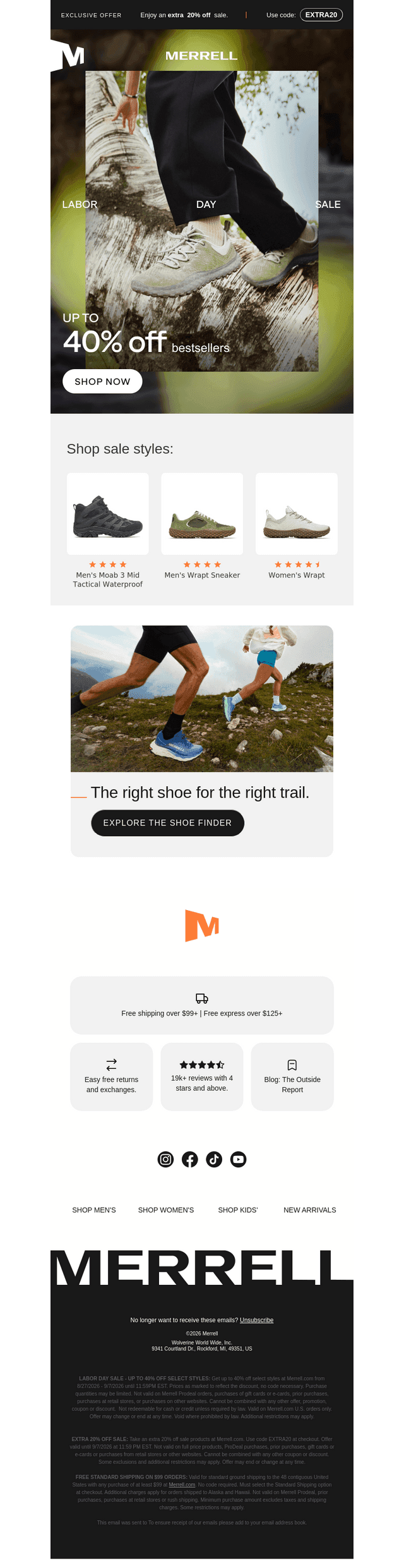 Hurry: up to 40% off + extra 20% off