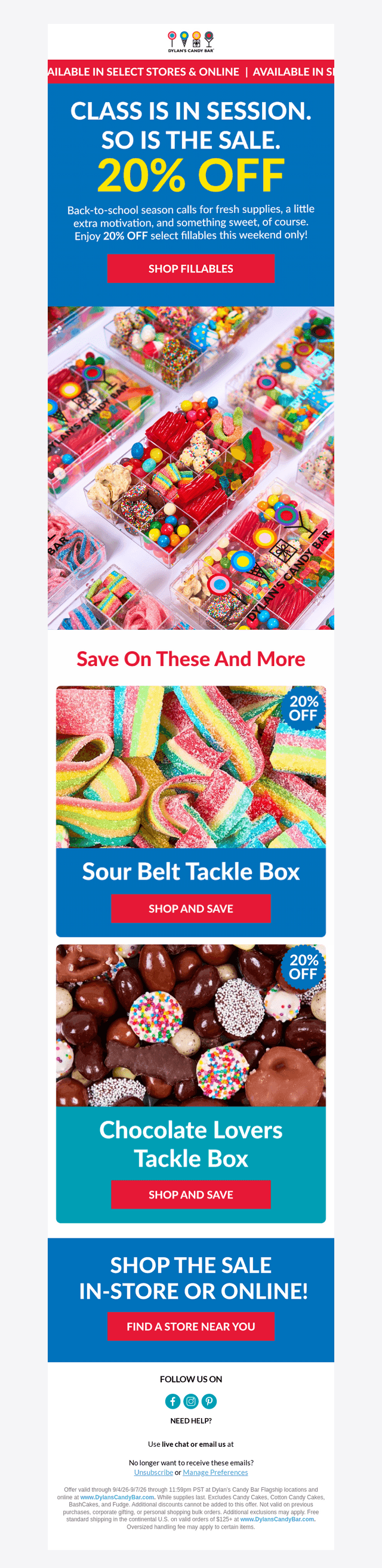 20% off for 2 more days 🍭🍫