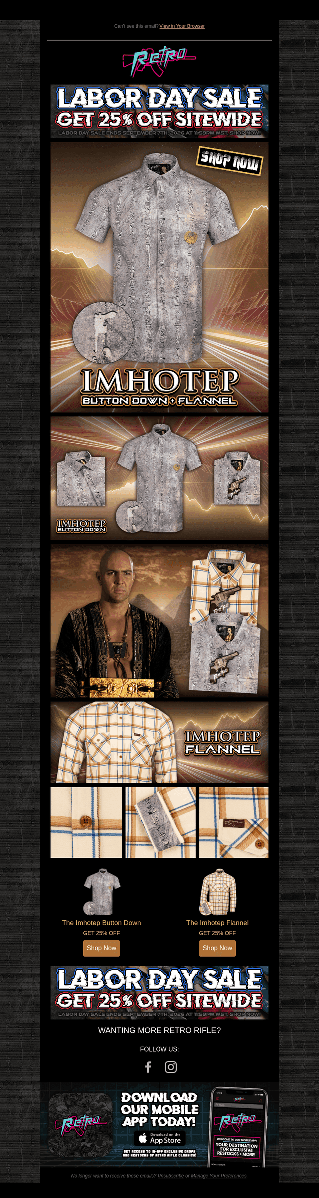 The Mummy Inspired, Imhotep Button Down + Flannel are HERE