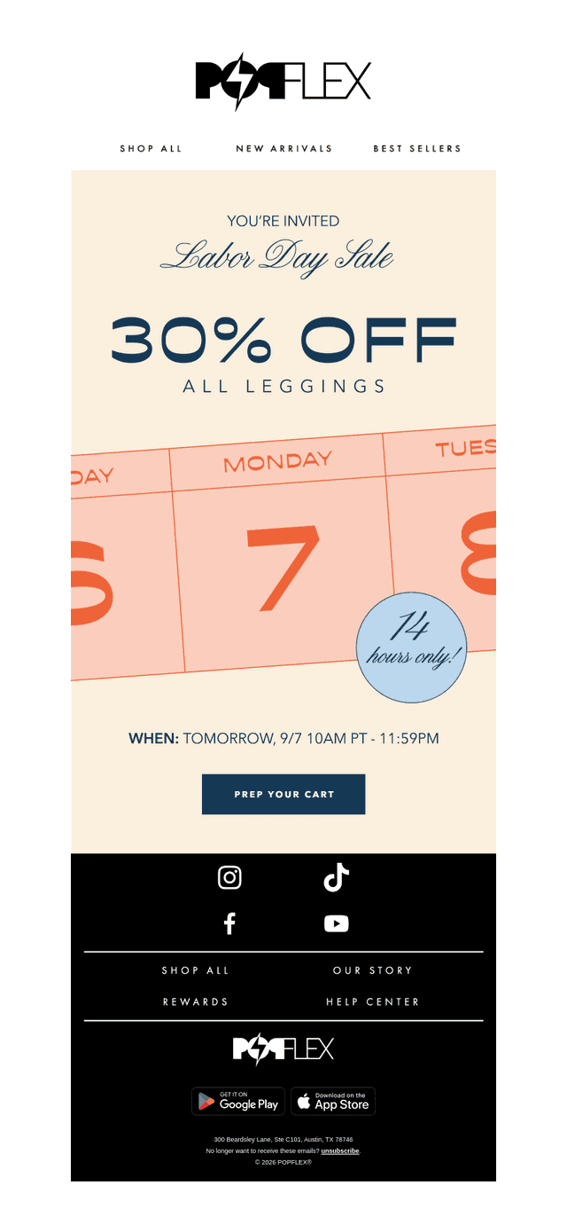 YOU'RE INVITED: LABOR DAY SALE