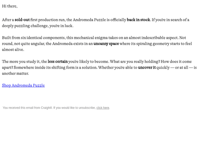 Craighill email from Mon, Sep 7, 2026