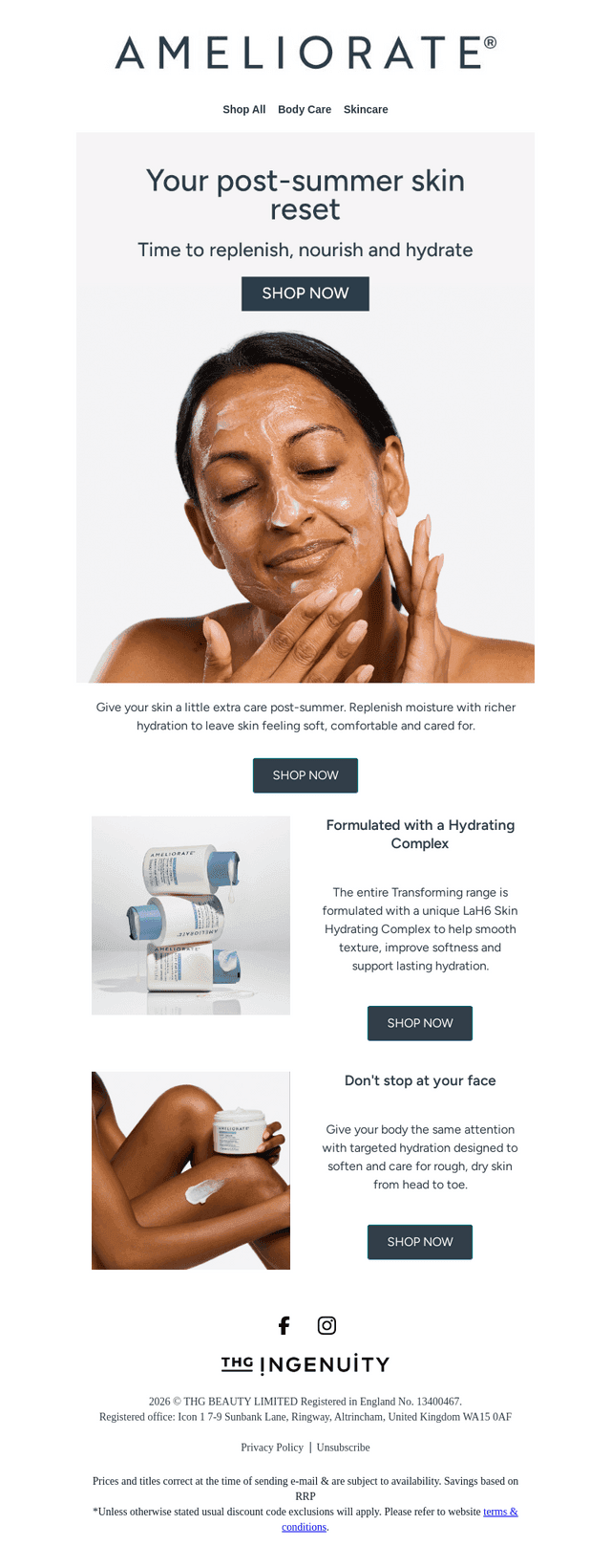 Ameliorate UK email from Mon, Sep 7, 2026