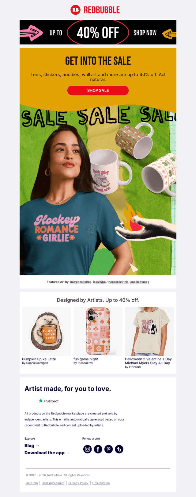 The good stuff is up to 40% off sitewide 💌