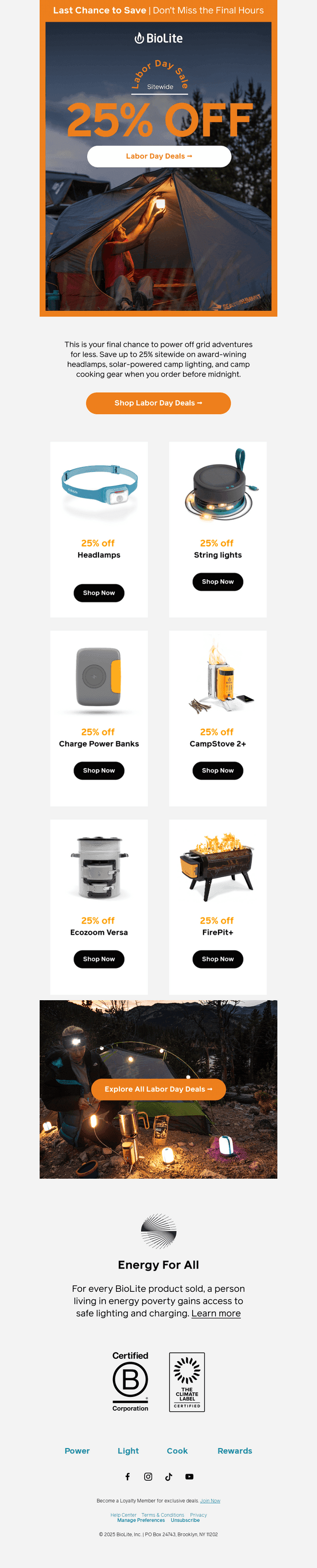 Last chance: 25% off ends tonight