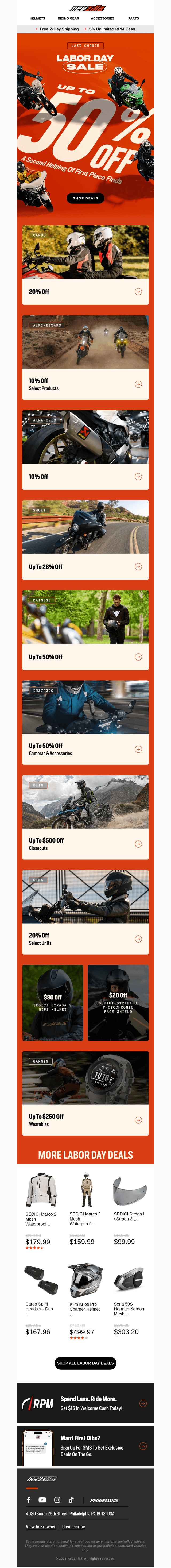 RevZilla email from Mon, Sep 7, 2026