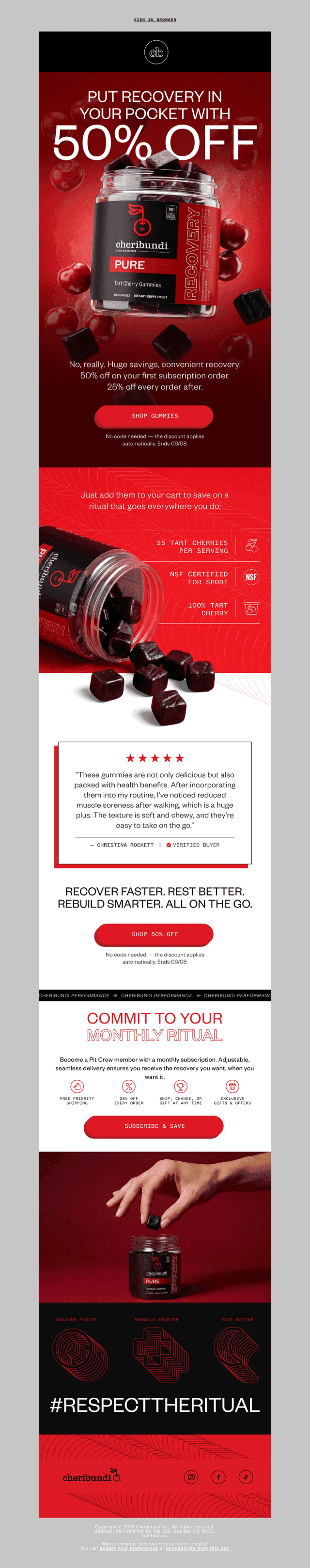 Pocket-sized recovery, 50% off