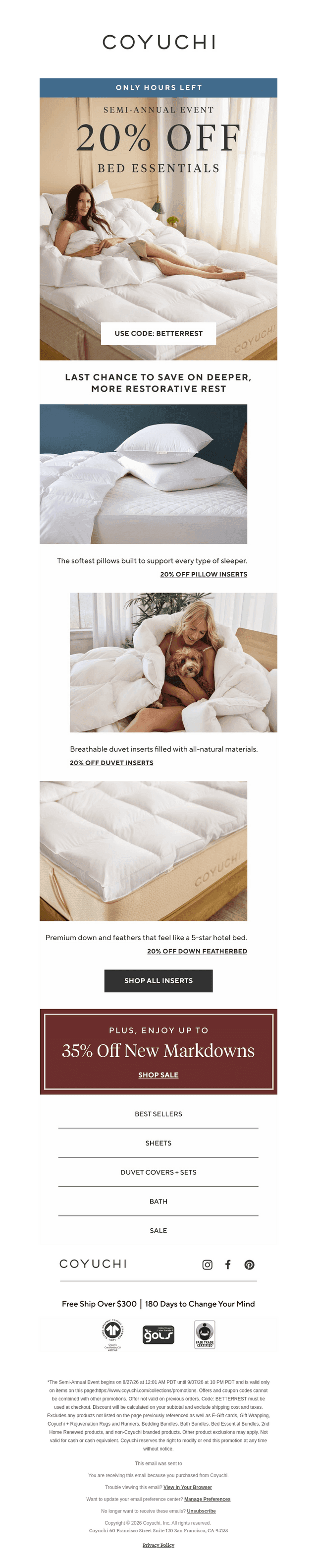 20% OFF FINAL HOURS: Build Your Dream Bed