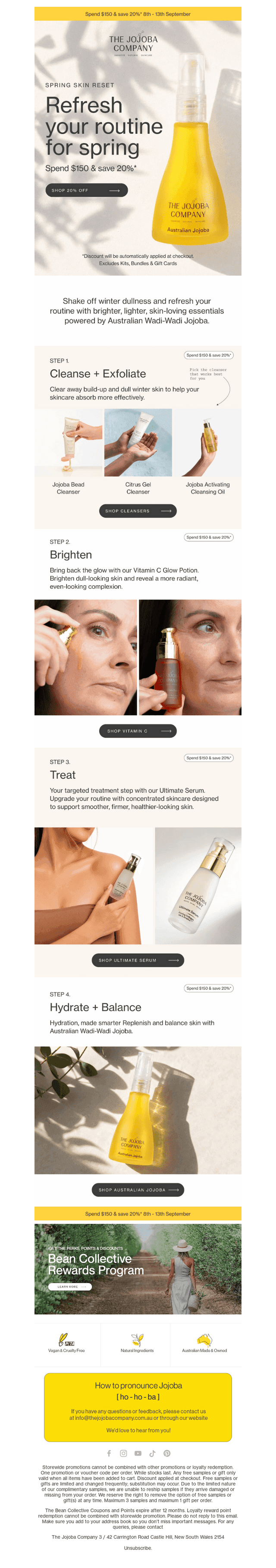 The Jojoba Company Australia email from Tue, Sep 8, 2026