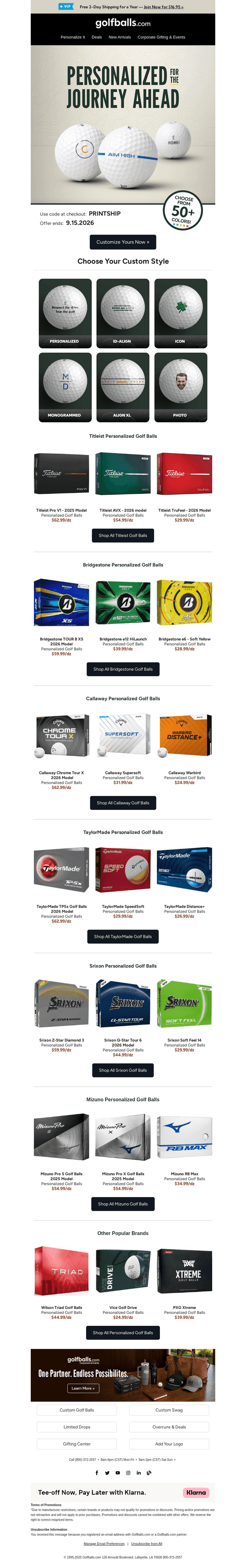 Golfballs email from Tue, Sep 8, 2026