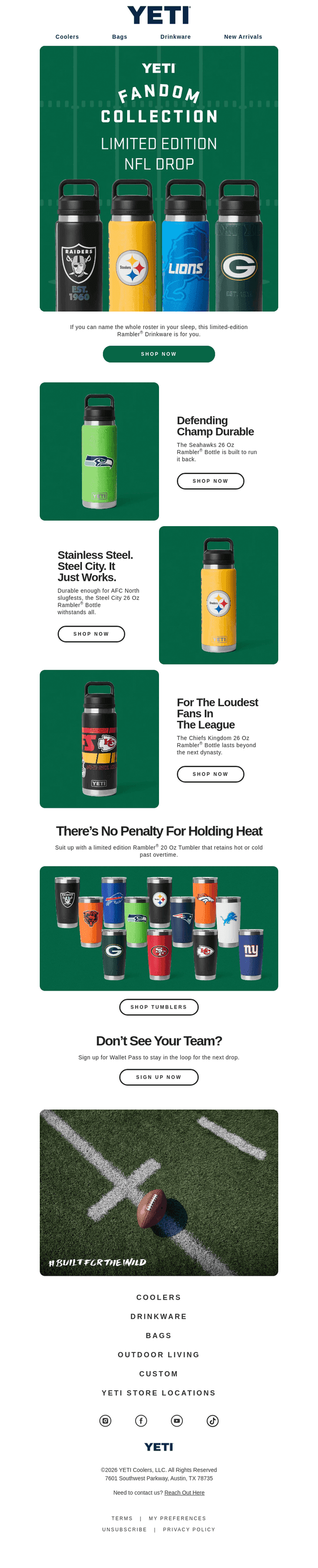 Signature Drinkware For NFL Superfans