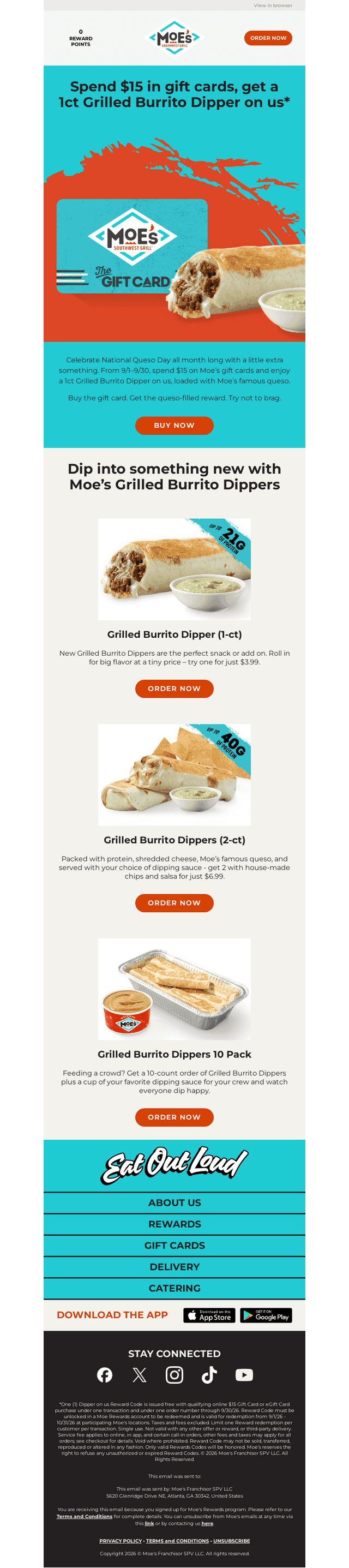 Moe?s Southwest Grill email from Tue, Sep 8, 2026