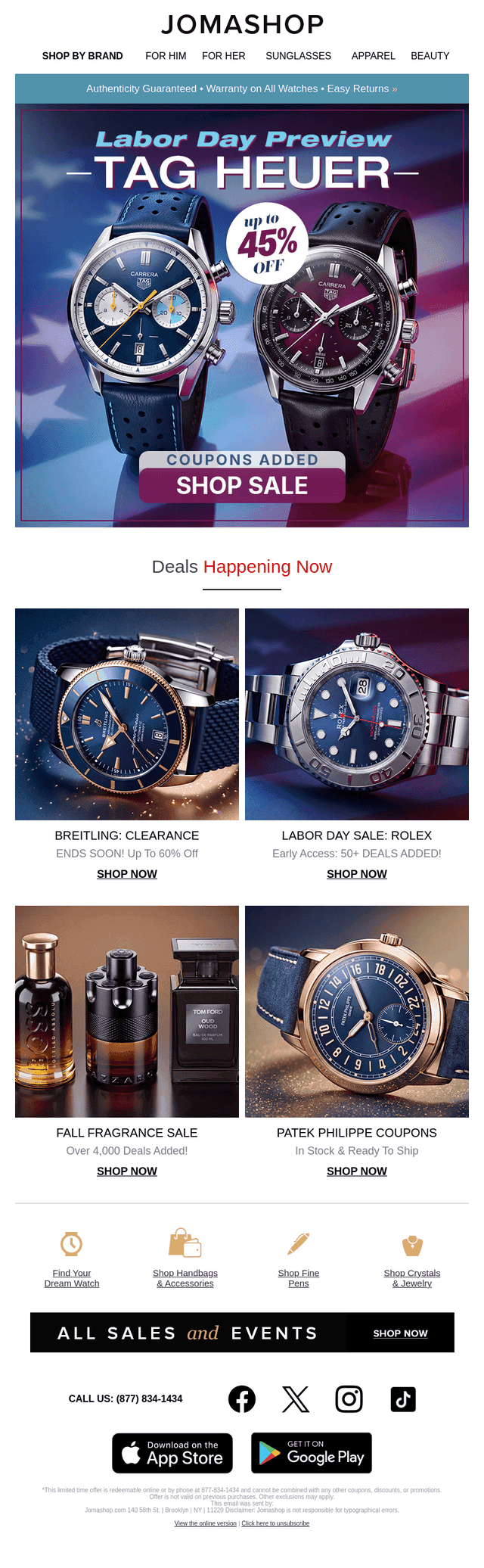 Jomashop email from Tue, Sep 8, 2026