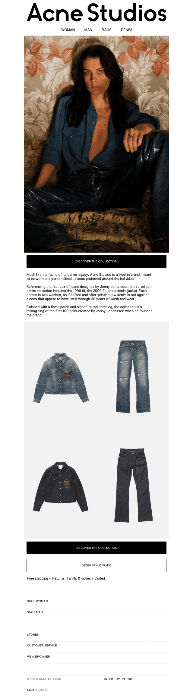 Acne Studios email from Tue, Sep 8, 2026