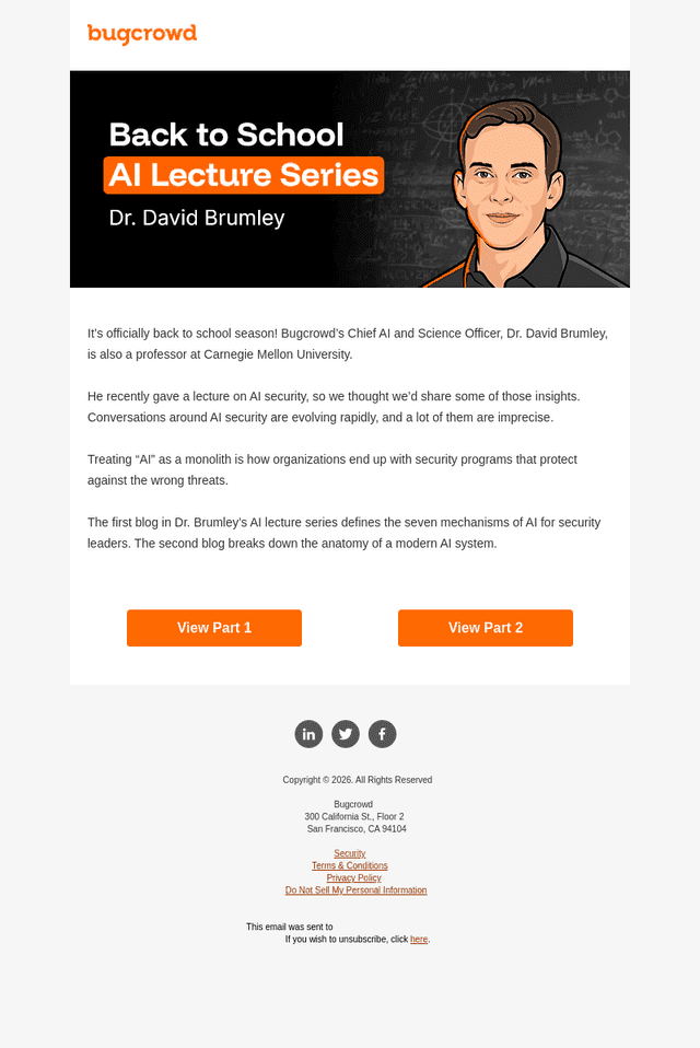 Bugcrowd email from Tue, Sep 8, 2026