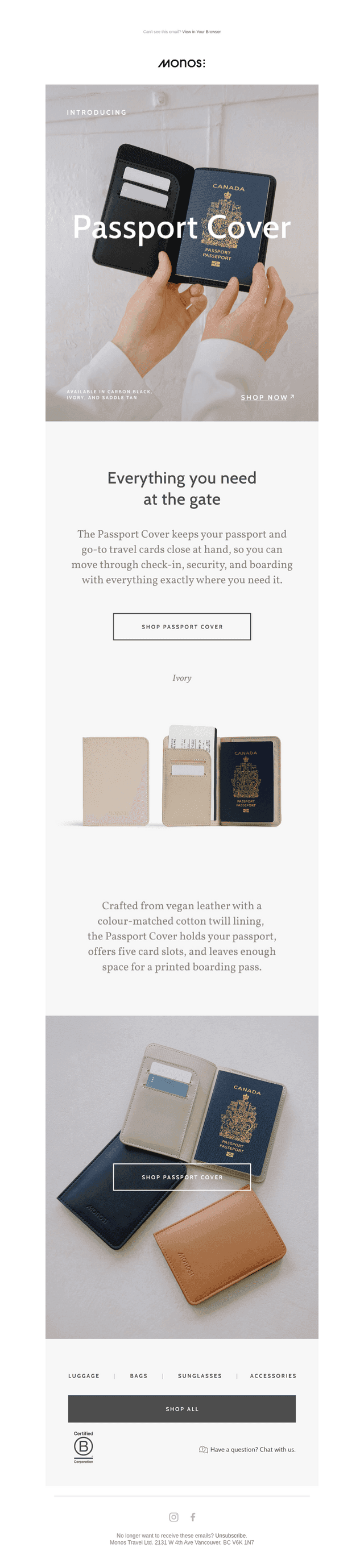 NEW ARRIVAL – The Passport Cover