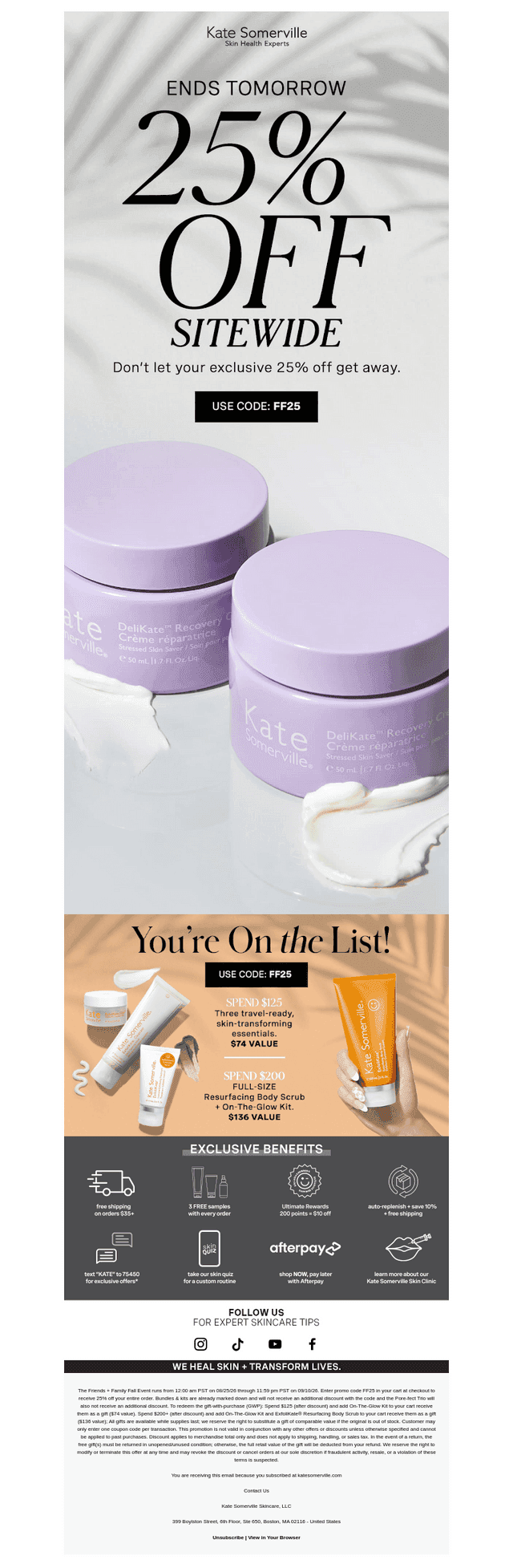 ENDS TOMORROW: 25% Sitewide Savings