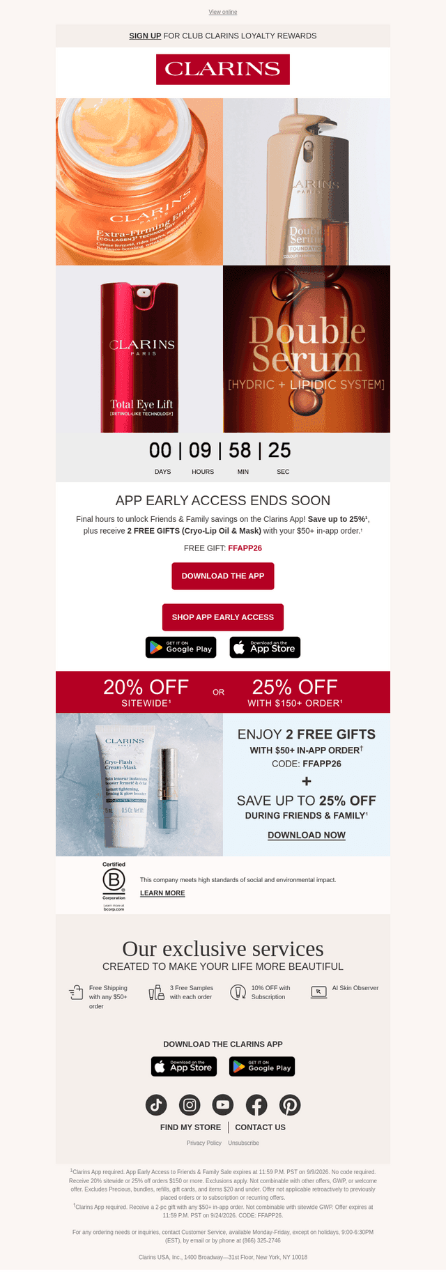 📲 App Only: Save Up to 25% + 2-pc Gift