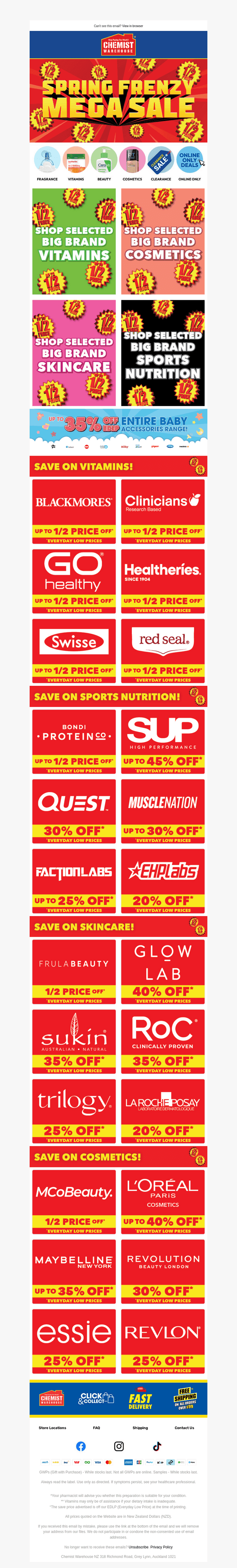 Chemist Warehouse email from Wed, Sep 9, 2026