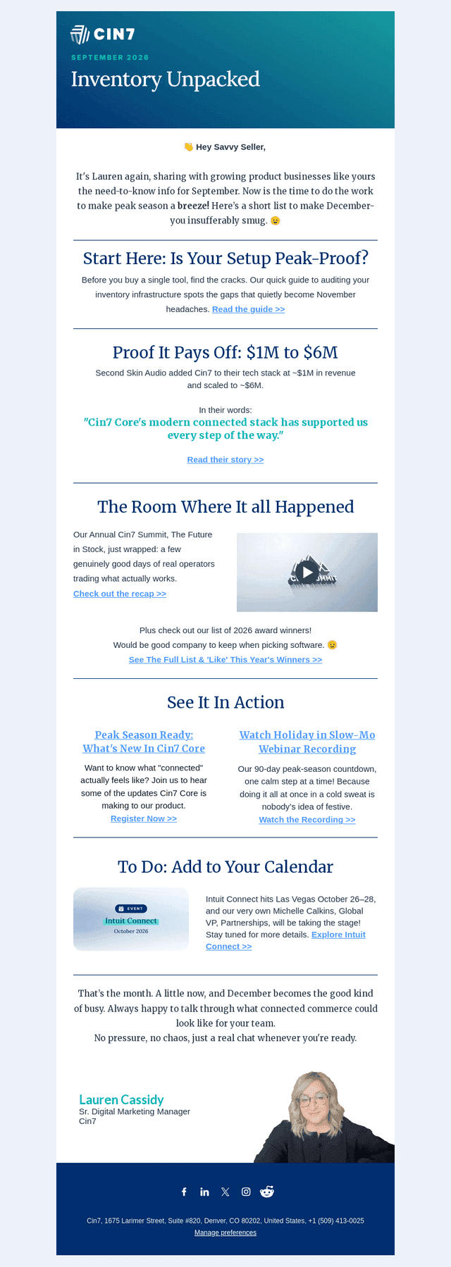 Cin7 email from Thu, Sep 10, 2026