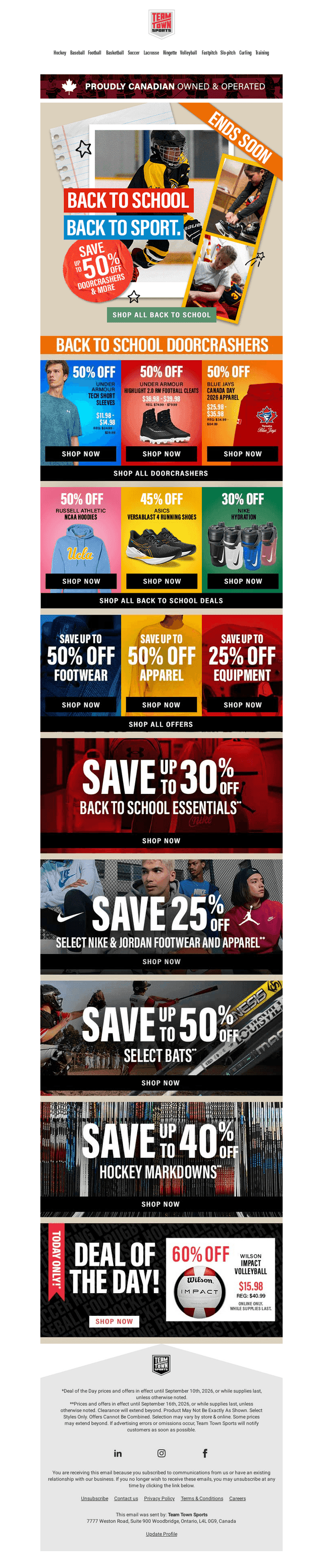 Team Town email from Thu, Sep 10, 2026