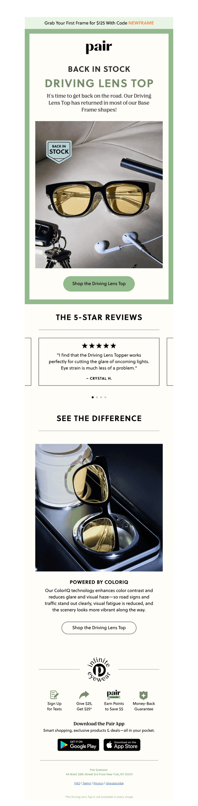 Pair Eyewear email from Thu, Sep 10, 2026
