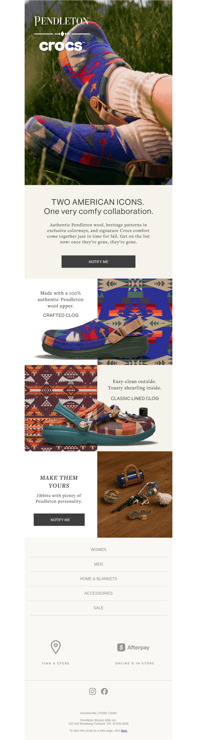Crocs 🤝 Pendleton - Coming 9/22
