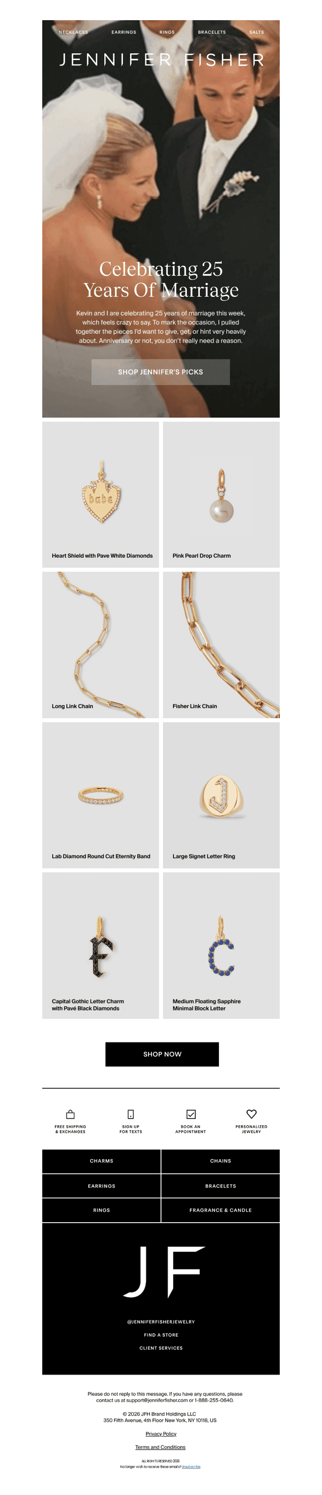 Jennifer Fisher Jewelry email from Thu, Sep 10, 2026