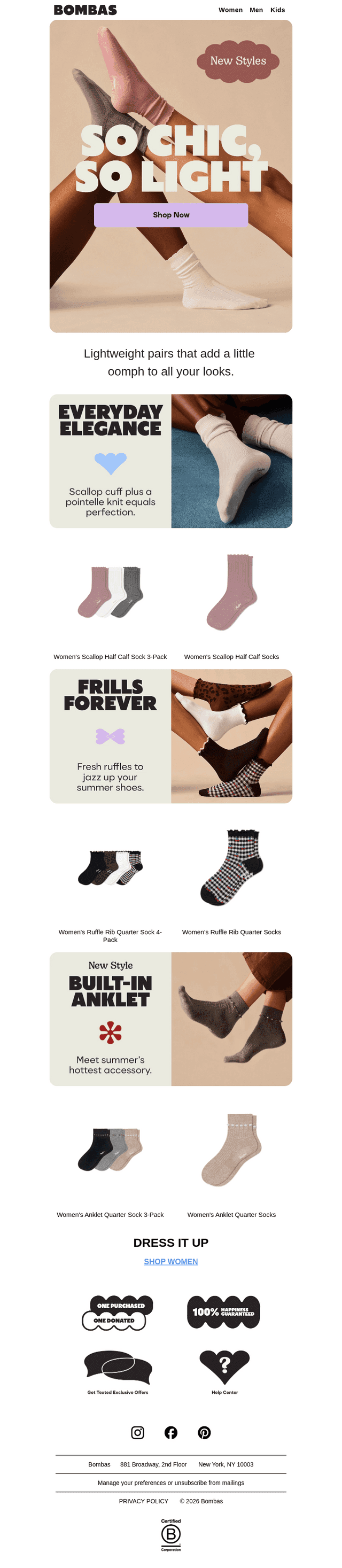 So Chic, So Light: Dressy Socks