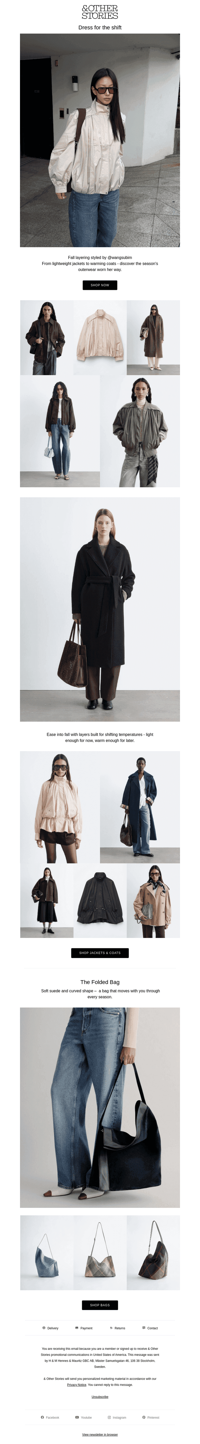 Jackets today, coats tomorrow