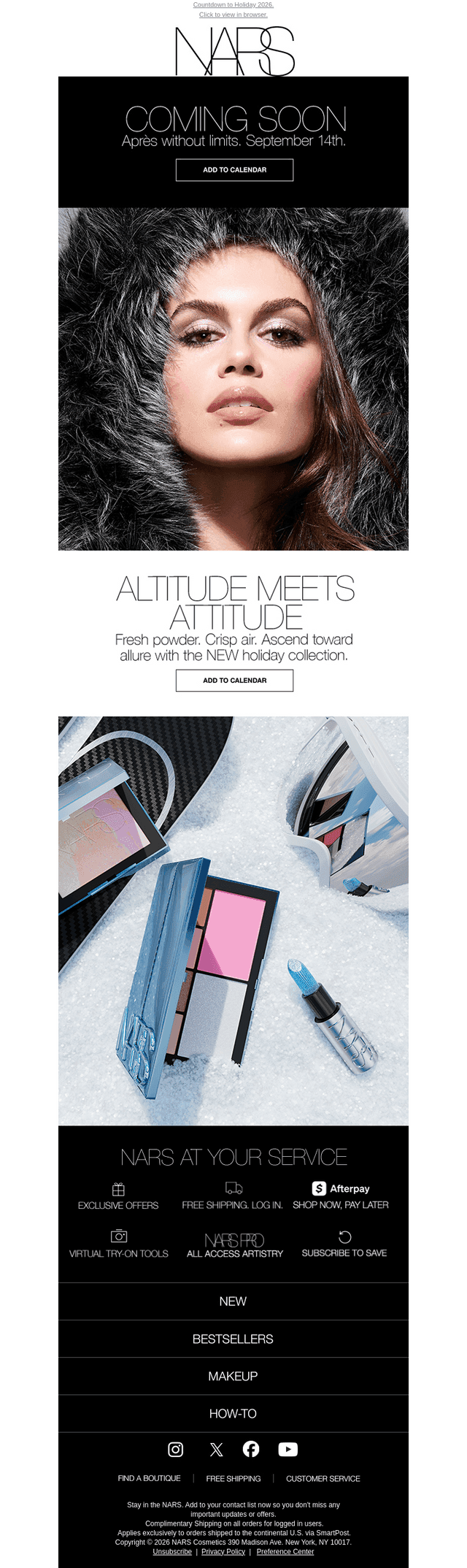 NARS Cosmetics email from Thu, Sep 10, 2026
