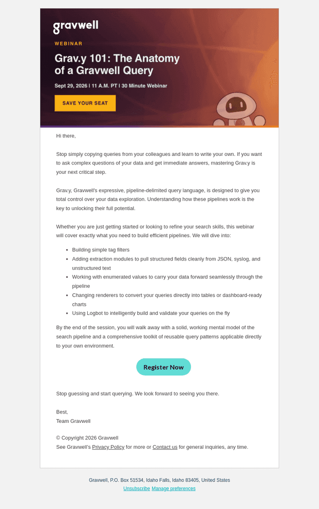 Gravwell email from Thu, Sep 10, 2026