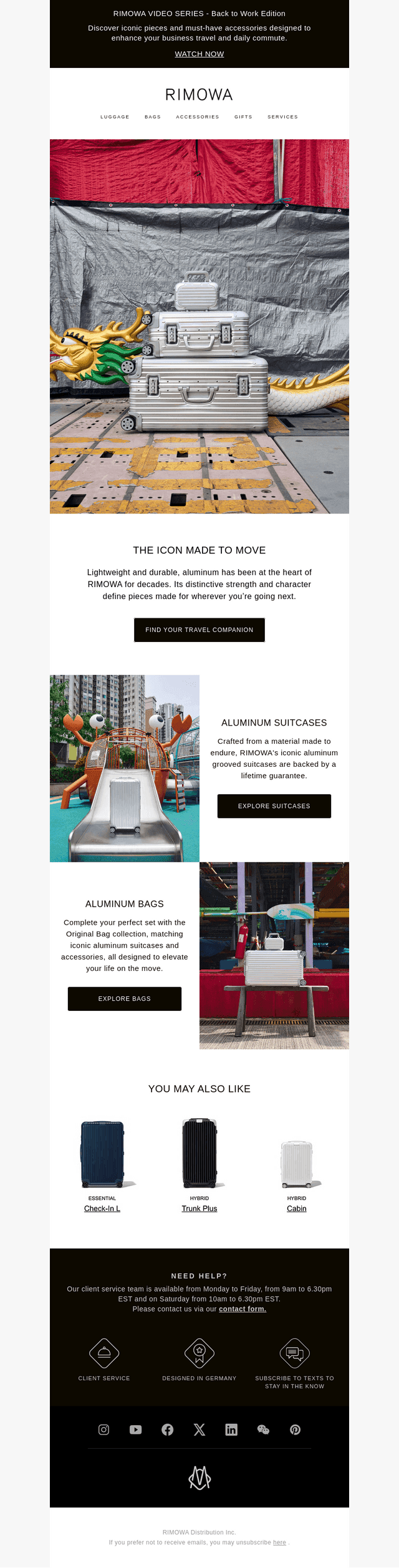 RIMOWA email from Thu, Sep 10, 2026