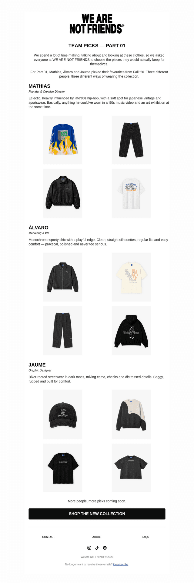 TEAM PICKS — PART 01