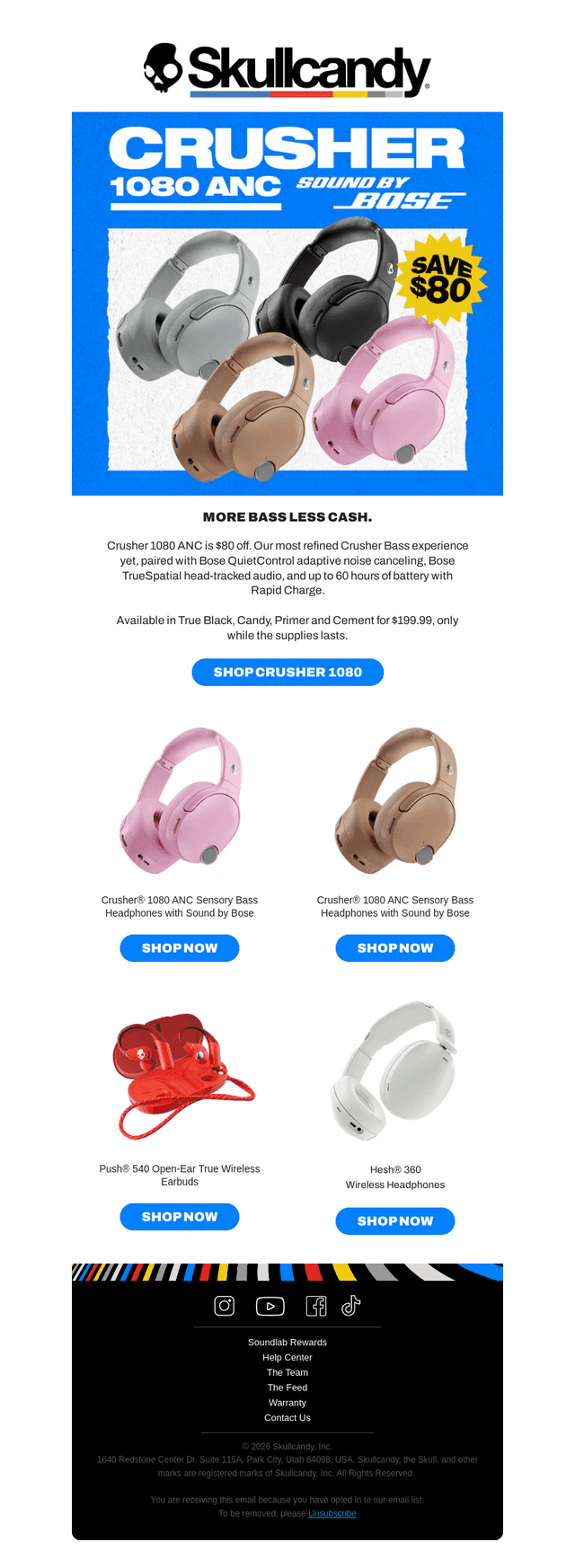 Feel the bass. Keep the $80.