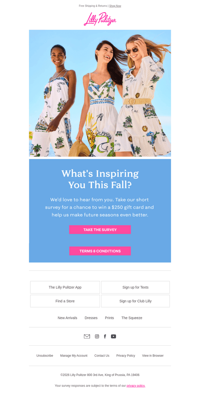Lilly Pulitzer email from Fri, Sep 11, 2026