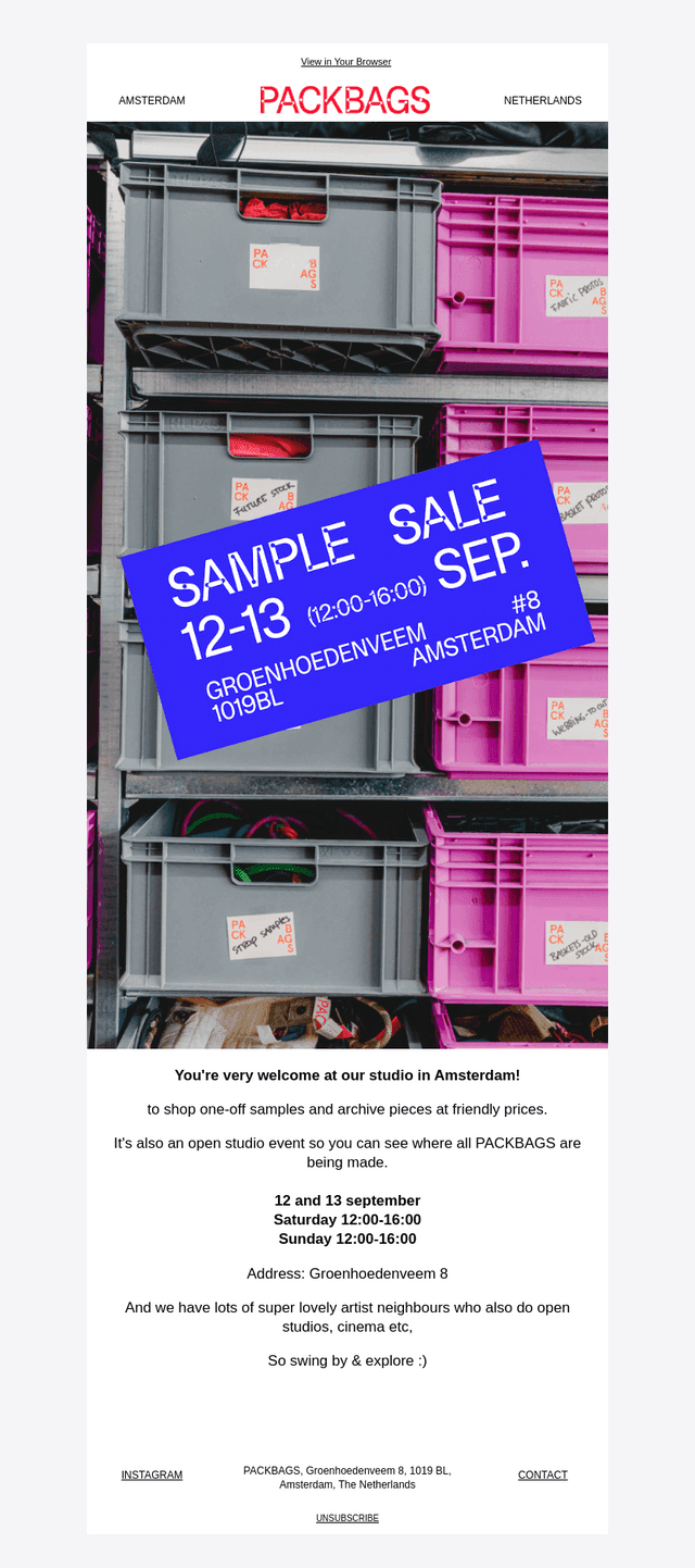 Sample Sale + Open Studio - This Weekend!