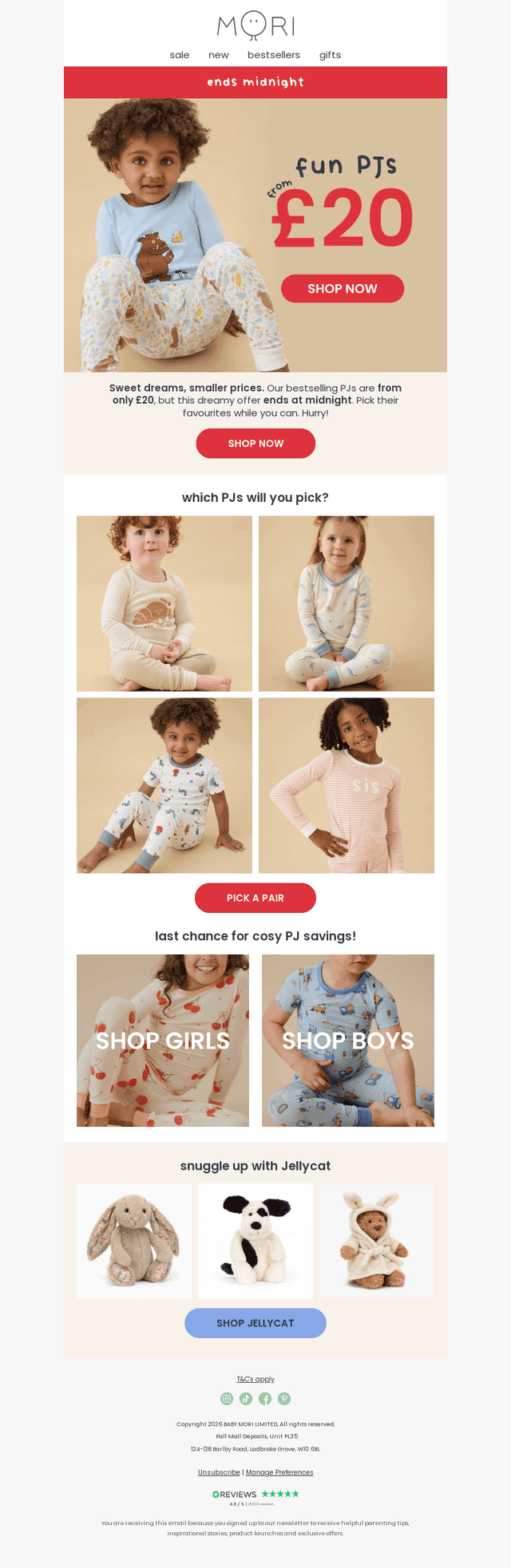 💤 Final hours: PJs from £20