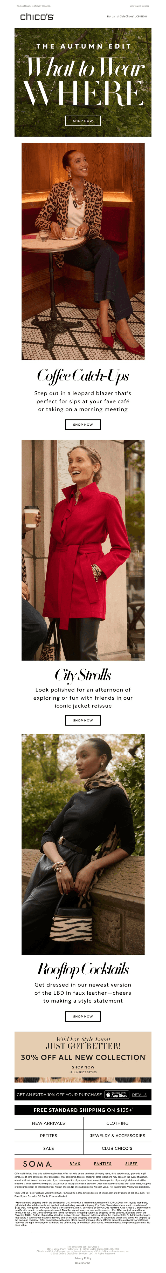 30% off all new styles + Fall Plans: Made. Style: Confirmed