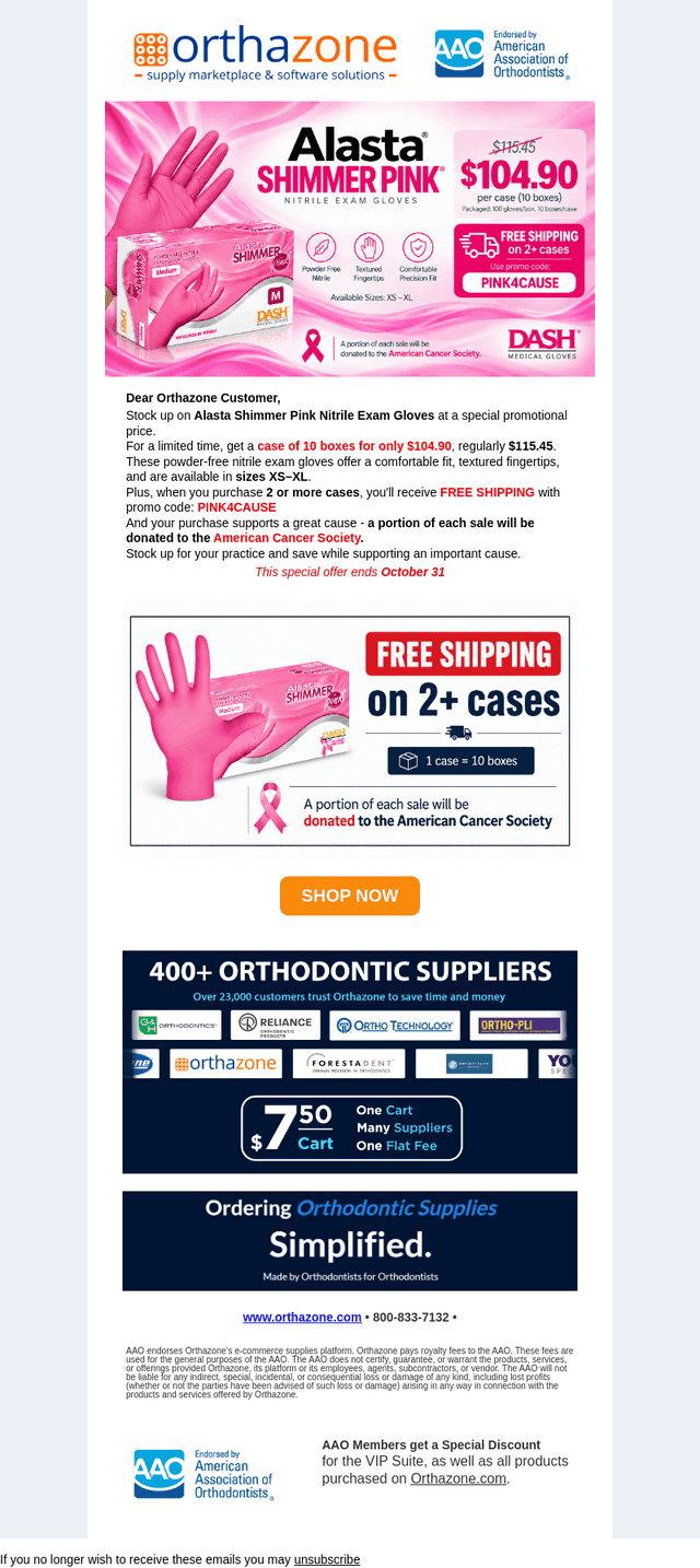 OrthAzone email from Fri, Sep 11, 2026
