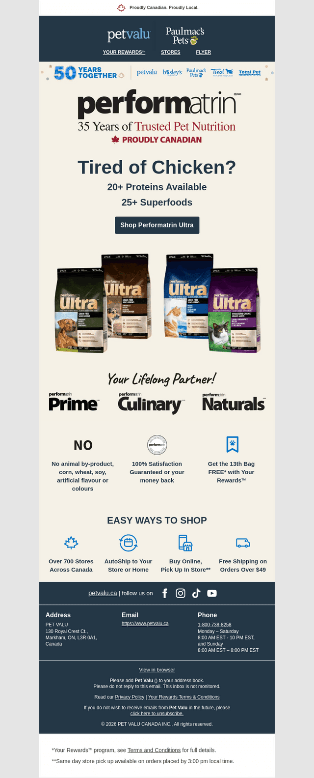 Explore our great Performatrin chicken alternatives