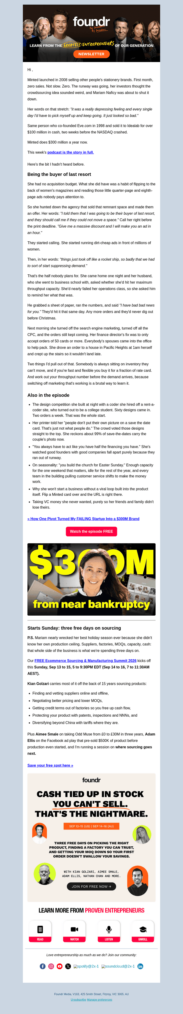 Foundr email from Fri, Sep 11, 2026