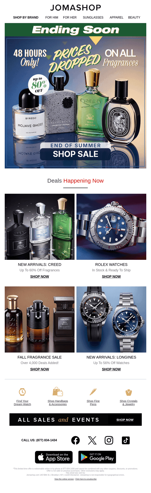 Jomashop email from Fri, Sep 11, 2026