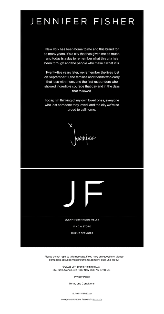 A Note From Jennifer